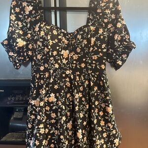 Inspired Hearts Black Floral Dress